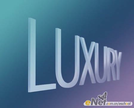 Photoshop 立体透视花纹字