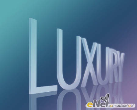 Photoshop 立体透视花纹字