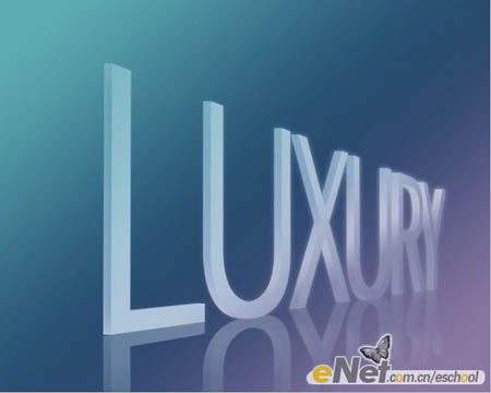 Photoshop 立体透视花纹字