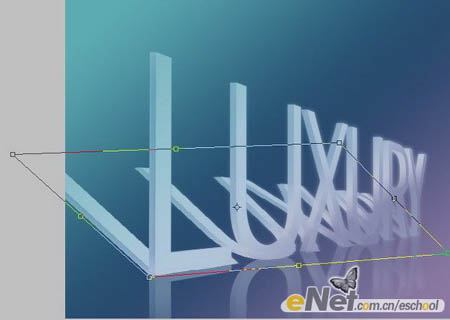 Photoshop 立体透视花纹字