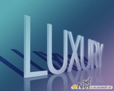 Photoshop 立体透视花纹字