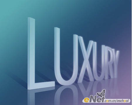 Photoshop 立体透视花纹字