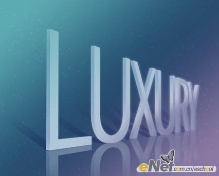 Photoshop 立体透视花纹字