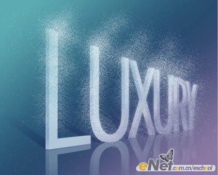 Photoshop 立体透视花纹字