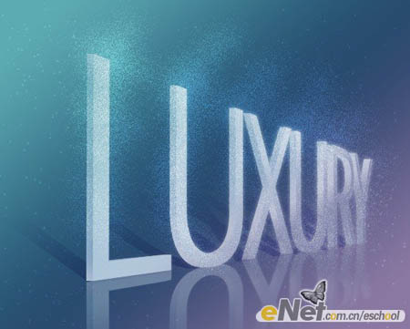 Photoshop 立体透视花纹字