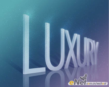 Photoshop 立体透视花纹字