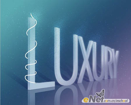 Photoshop 立体透视花纹字