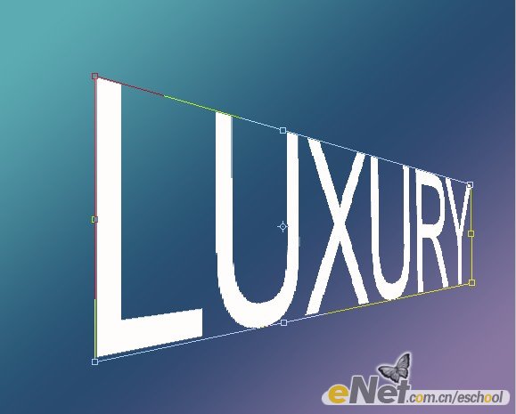 Photoshop 立体透视花纹字