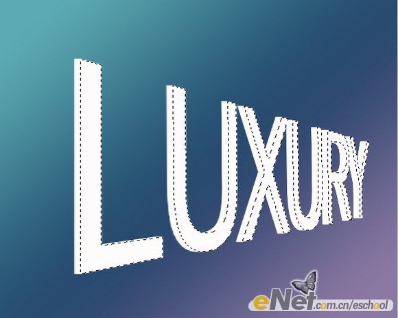 Photoshop 立体透视花纹字