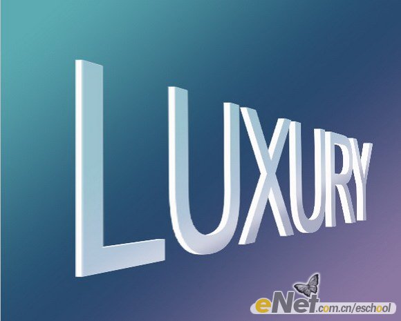 Photoshop 立体透视花纹字