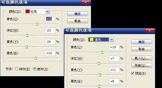 Photoshop 模特暗黄色质感肤色