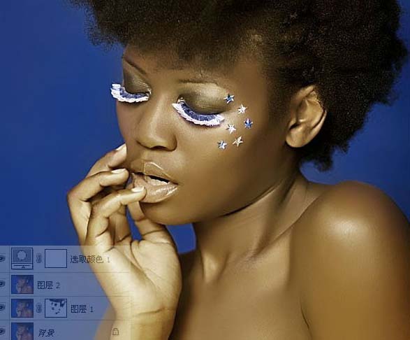 Photoshop 模特暗黄色质感肤色