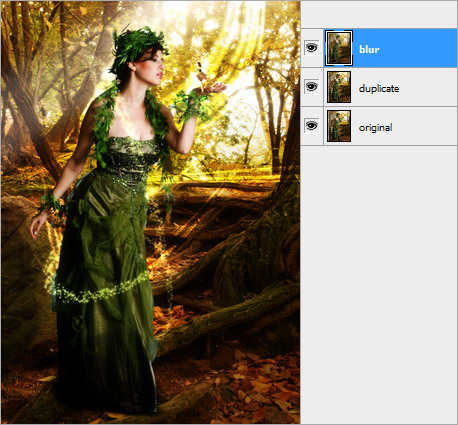 photoshop 合成超梦幻的森林天使
