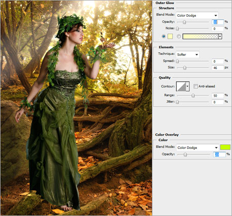 photoshop 合成超梦幻的森林天使