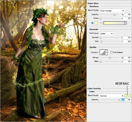 photoshop 合成超梦幻的森林天使