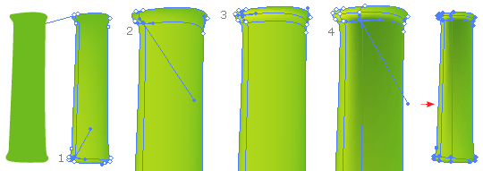 Illustrator教程:制作大片竹林-脚本之家