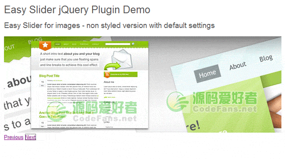 jQuery EasySlider v1.5 图片滚动切换插件