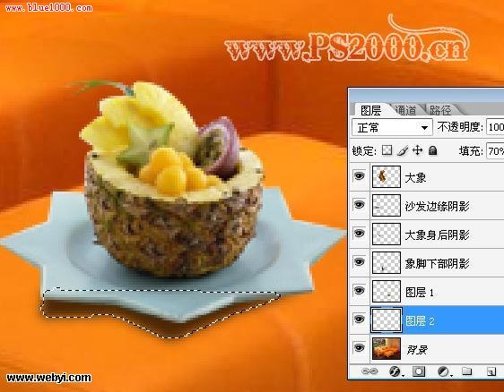 Photoshop合成象宝宝的休闲时光图片教程