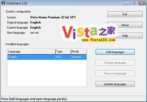 英文版Vista Home Premium/Basic转成简体中文版的方法