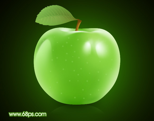 Photoshop 一个漂亮的青苹果”