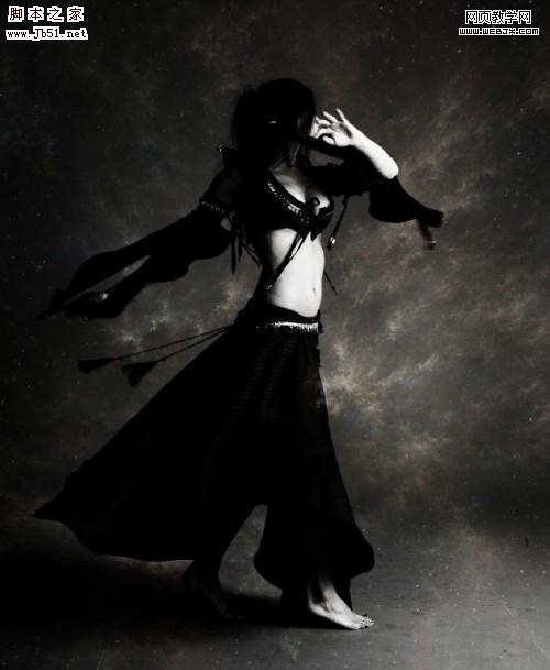 Photoshop 材质合成令人赞美的光环舞者