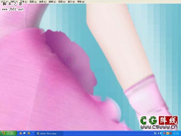 photoshop 鼠绘漂亮的紫色婚纱美女