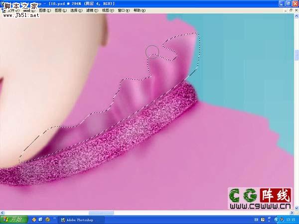 photoshop 鼠绘漂亮的紫色婚纱美女