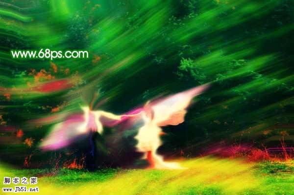 Photoshop 打造梦幻的绿色艺术婚片