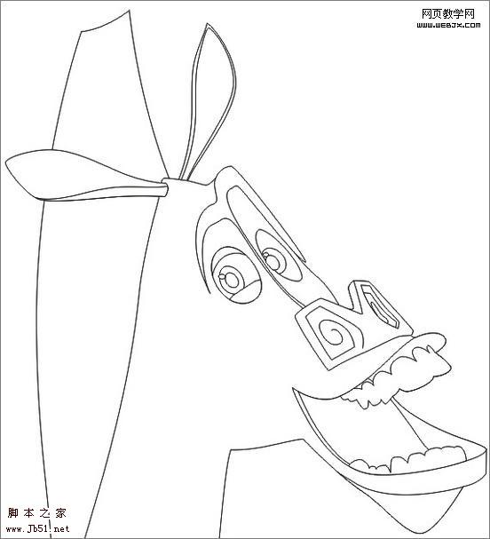 CoreDraw 制作三维卡通斑马