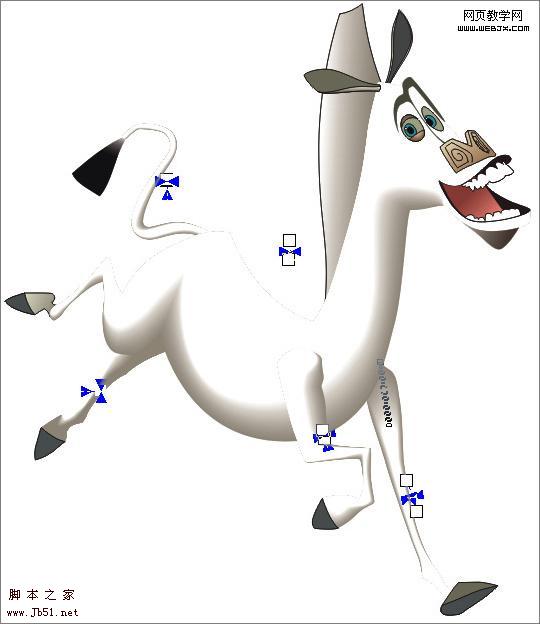 CoreDraw 制作三维卡通斑马