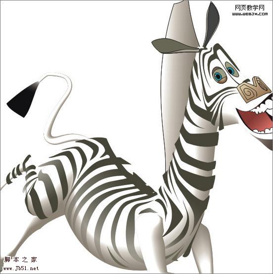 CoreDraw 制作三维卡通斑马