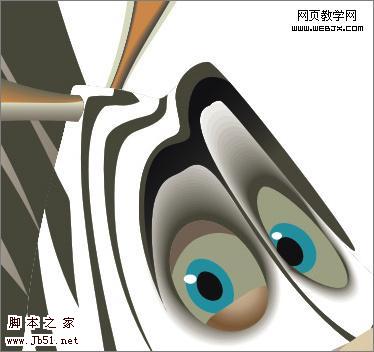 CoreDraw 制作三维卡通斑马