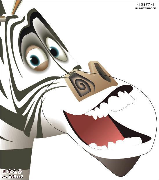 CoreDraw 制作三维卡通斑马