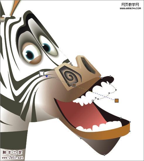 CoreDraw 制作三维卡通斑马