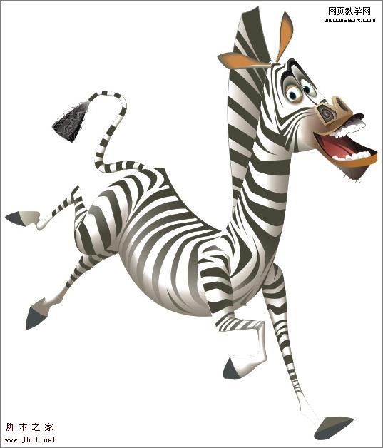 CoreDraw 制作三维卡通斑马