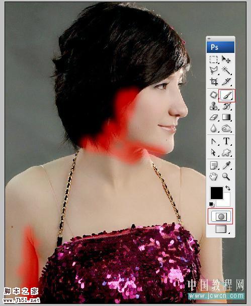 photoshop 巧用选区给偏色人像较色及美白