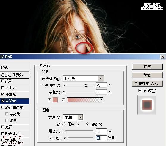 Photoshop 钢笔 图层样式制作光特效照片