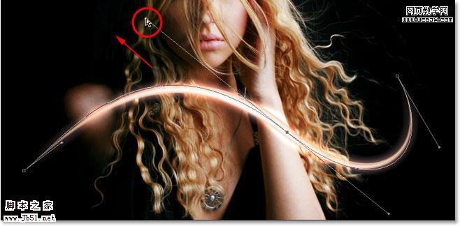 Photoshop 钢笔 图层样式制作光特效照片