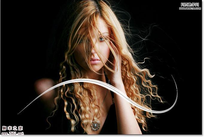 Photoshop 钢笔 图层样式制作光特效照片