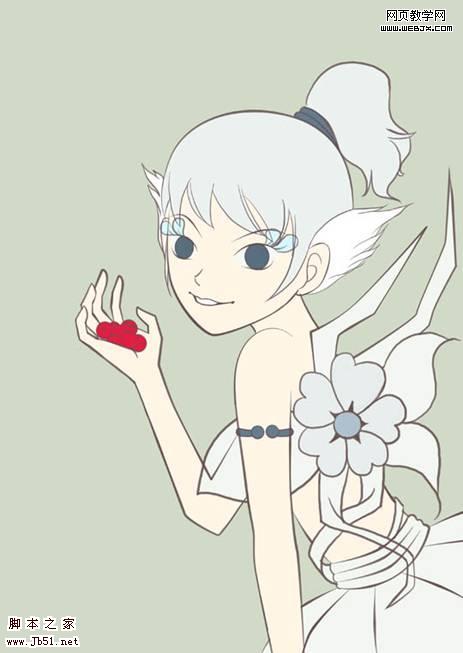 PHOTOSHOP CS3 汉王数位板绘制可爱精灵