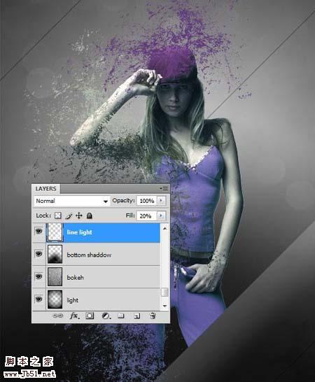 photoshop 多图合成漂亮的潮流人物插画