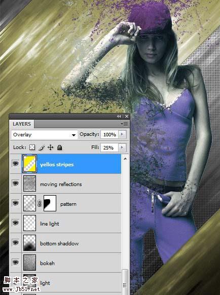 photoshop 多图合成漂亮的潮流人物插画
