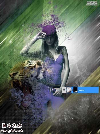 photoshop 多图合成漂亮的潮流人物插画