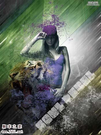 photoshop 多图合成漂亮的潮流人物插画