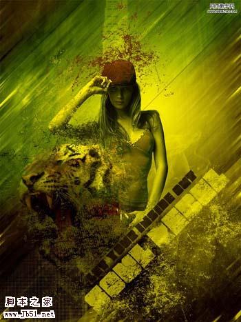 photoshop 多图合成漂亮的潮流人物插画