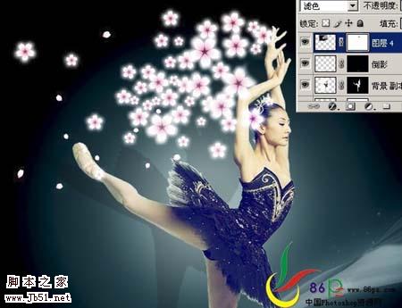 photoshop 合成优美的舞蹈场景