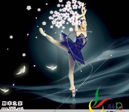 photoshop 合成优美的舞蹈场景