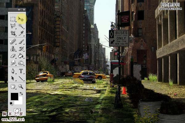 photoshop 经典合成荒凉的都市