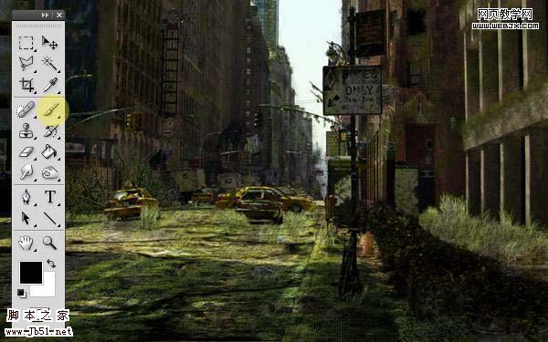 photoshop 经典合成荒凉的都市