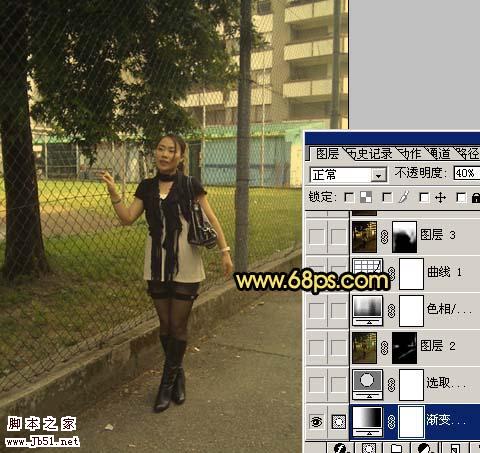 Photoshop 人物照片柔和的仿夜色效果